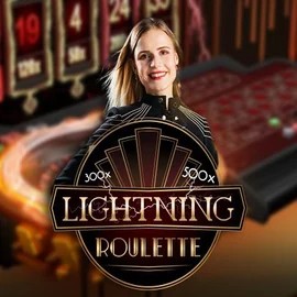 Lightning Roulette online game logo by Evolution on nyxbetsscasino.com